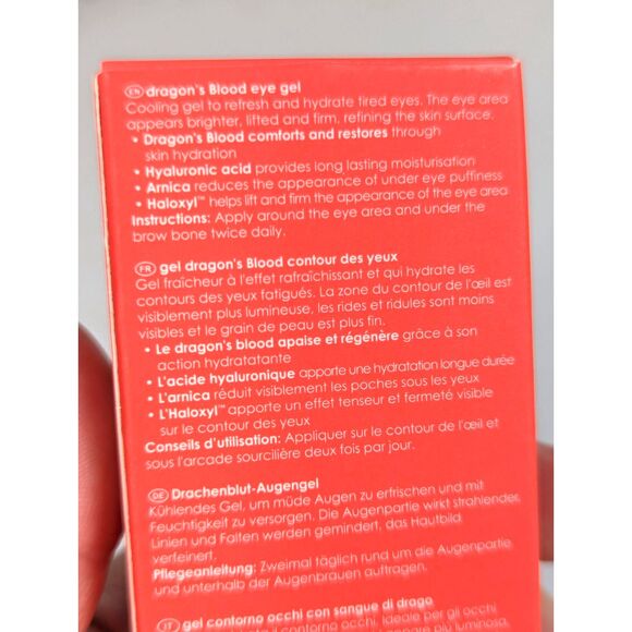 RODIAL Dragon's Blood Eye Gel Hydrate Tone Vegan Hyaluronic Acid New in Box - Picture 4 of 4